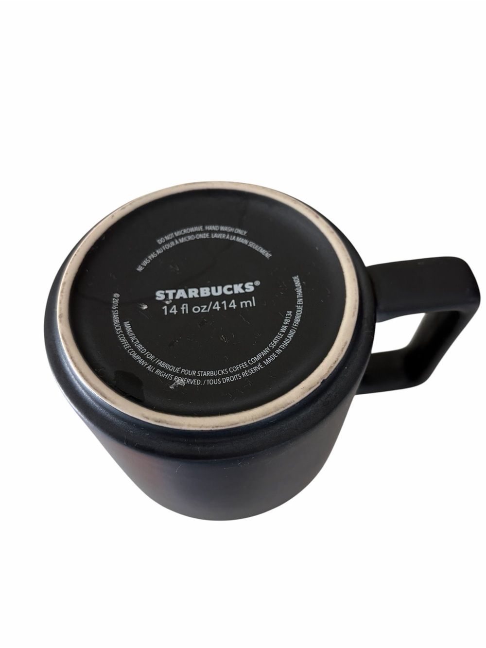 Starbucks 2016 Kenya Elephant Mug 14 Oz Black Gold Matte African - Picture 4 of 4